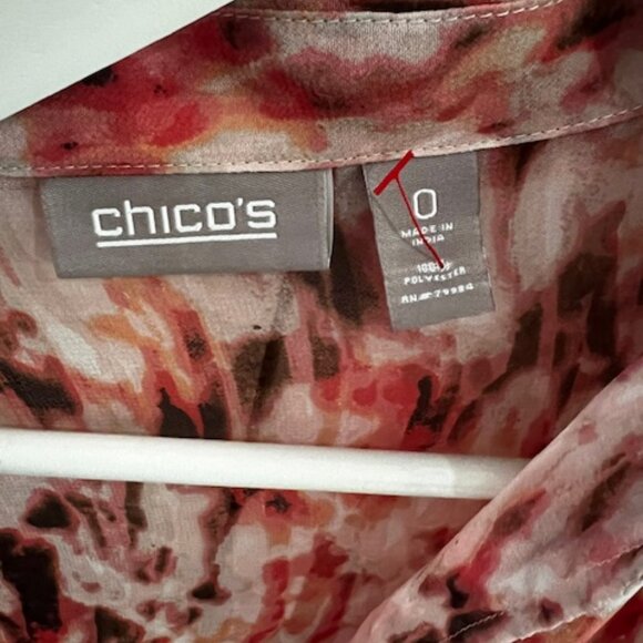 Closet Clearance Open front Vibrant Flowy Blouse/Cardigan - Picture 3 of 8